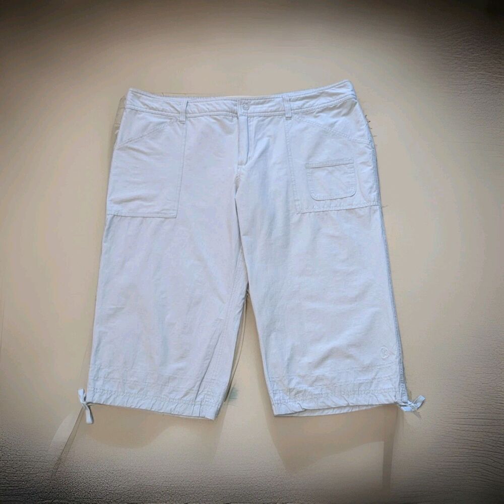 DANSKIN NOW Womans CAPRIS Pants Size XL 16/18 Stone color